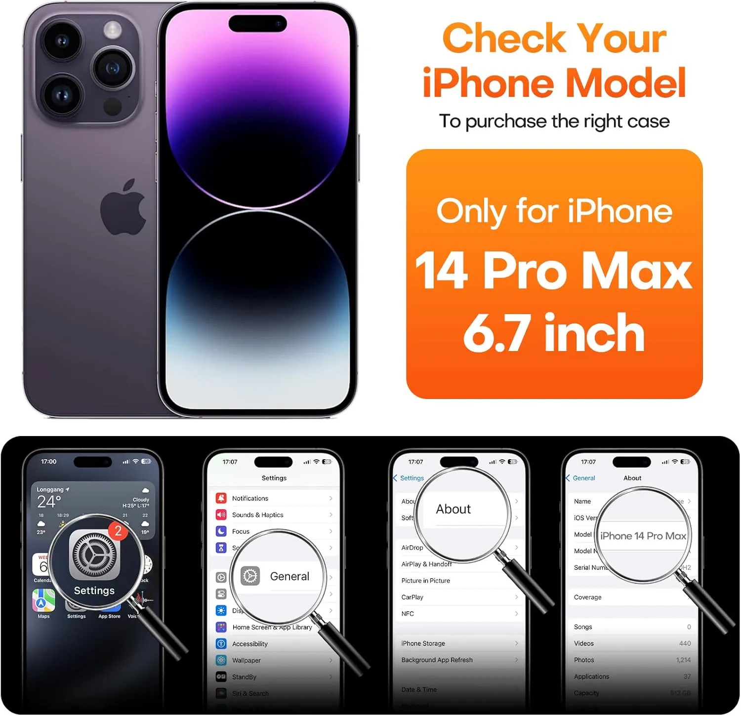 ImpactStrong Magnetic Guard Designed for iPhone 14 Pro Max Case [Camera Protection] [Military Grade Drop Tested] [Compatible with MagSafe] Slim Translucent Matte Phone Case (6.7") - Black