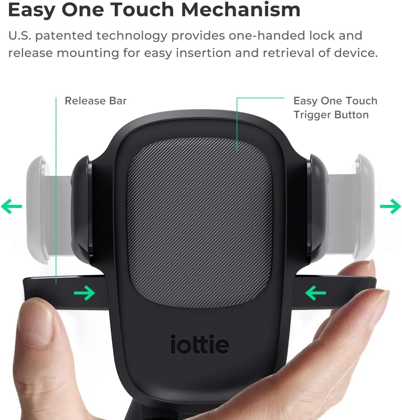 iOttie Easy One Touch Signature Air Vent & Flush Mount Combo - Universal Car Mount Phone Holder for iPhone, Google, Samsung, Moto, Huawei, Nokia, LG, and all other Smartphones