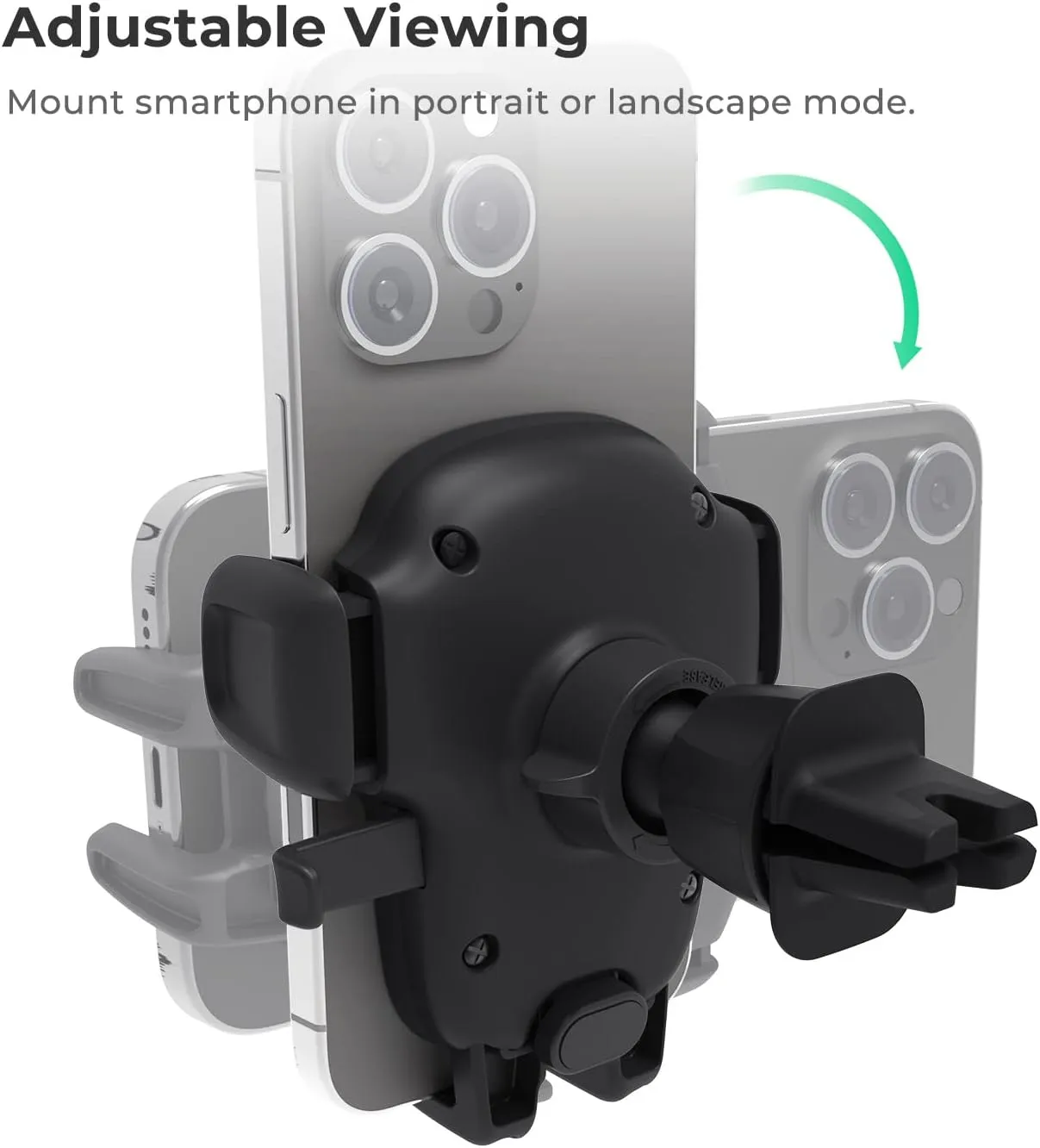 iOttie Easy One Touch Signature Air Vent & Flush Mount Combo - Universal Car Mount Phone Holder for iPhone, Google, Samsung, Moto, Huawei, Nokia, LG, and all other Smartphones