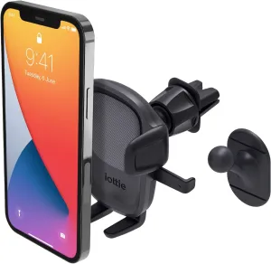 iOttie Easy One Touch Signature Air Vent & Flush Mount Combo - Universal Car Mount Phone Holder for iPhone, Google, Samsung, Moto, Huawei, Nokia, LG, and all other Smartphones