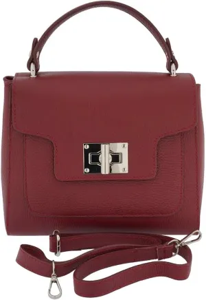 Italian Genuine Leather Satchel Top Handle Handbag Purse For Women