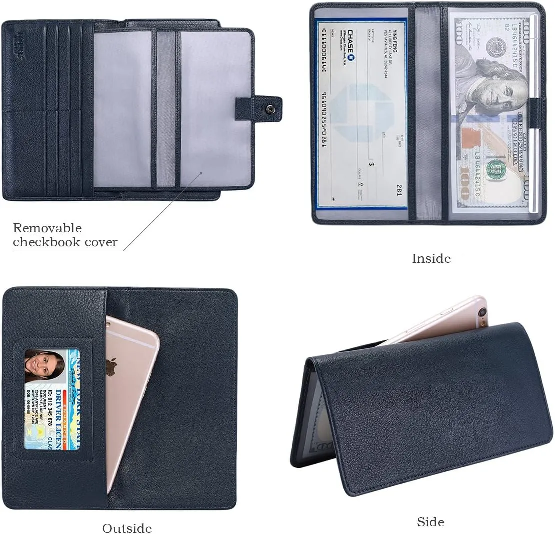 Itslife Womens Wallet,Large Capacity RFID Blocking Leather Wallets Credit Cards Organizer Ladies Wallet with Checkbook Holder