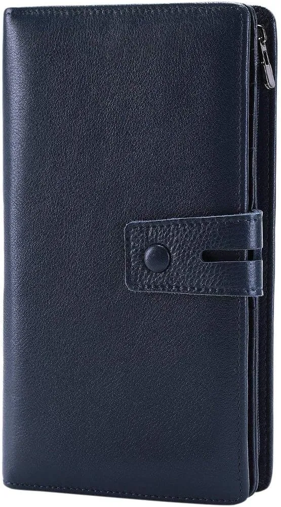 Itslife Womens Wallet,Large Capacity RFID Blocking Leather Wallets Credit Cards Organizer Ladies Wallet with Checkbook Holder