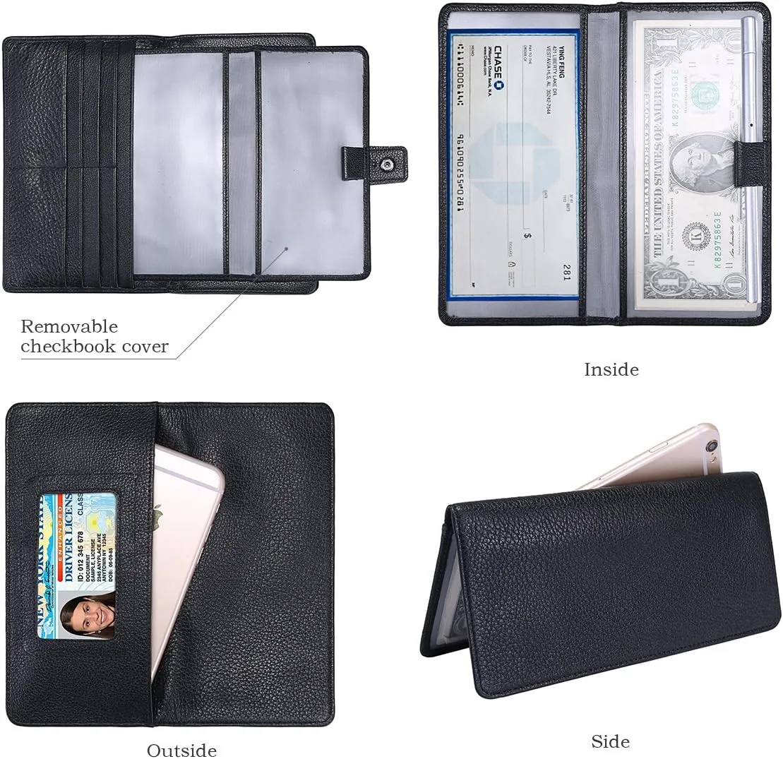 Itslife Womens Wallet,Large Capacity RFID Blocking Leather Wallets Credit Cards Organizer Ladies Wallet with Checkbook Holder