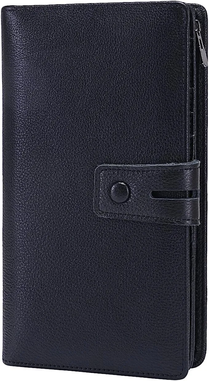 Itslife Womens Wallet,Large Capacity RFID Blocking Leather Wallets Credit Cards Organizer Ladies Wallet with Checkbook Holder