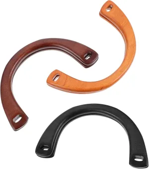 IWOWHERO Replace Old Handbag Handle 6 Pack of Wooden Handles Comfortable for DIY Purse Strap Random