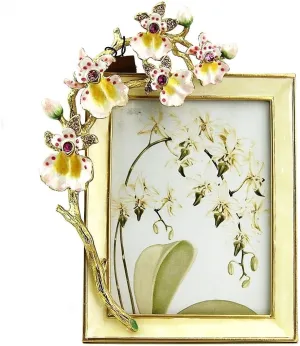 Jay Strongwater Kelsey Orchid 3" x 4" Photo Frame