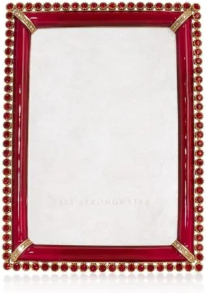 Jay Strongwater Lorraine 4" x 6" Frame - Ruby