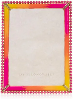 Jay Strongwater Lucas - Stone Edge 5" x 7" Frame - Electric Pink