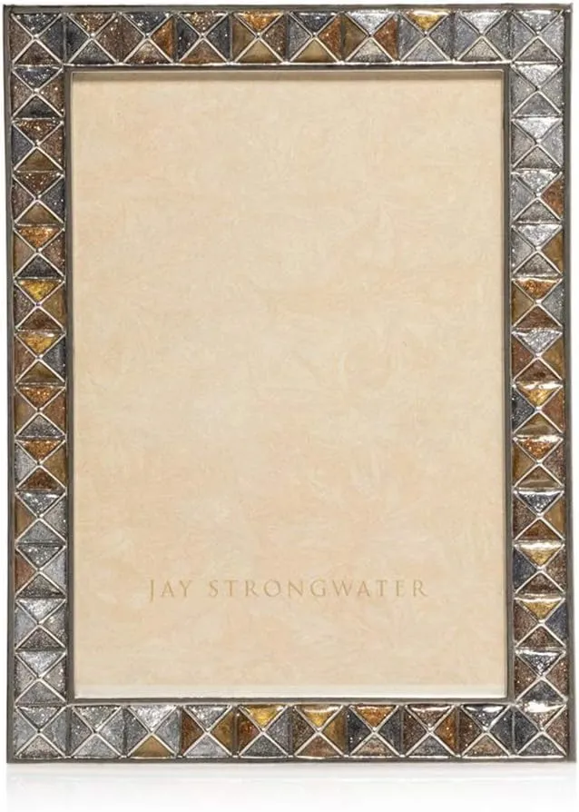 Jay Strongwater Mosaic - Pyramid 5" x 7" Frame - Safari
