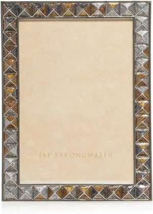 Jay Strongwater Mosaic - Pyramid 5" x 7" Frame - Safari