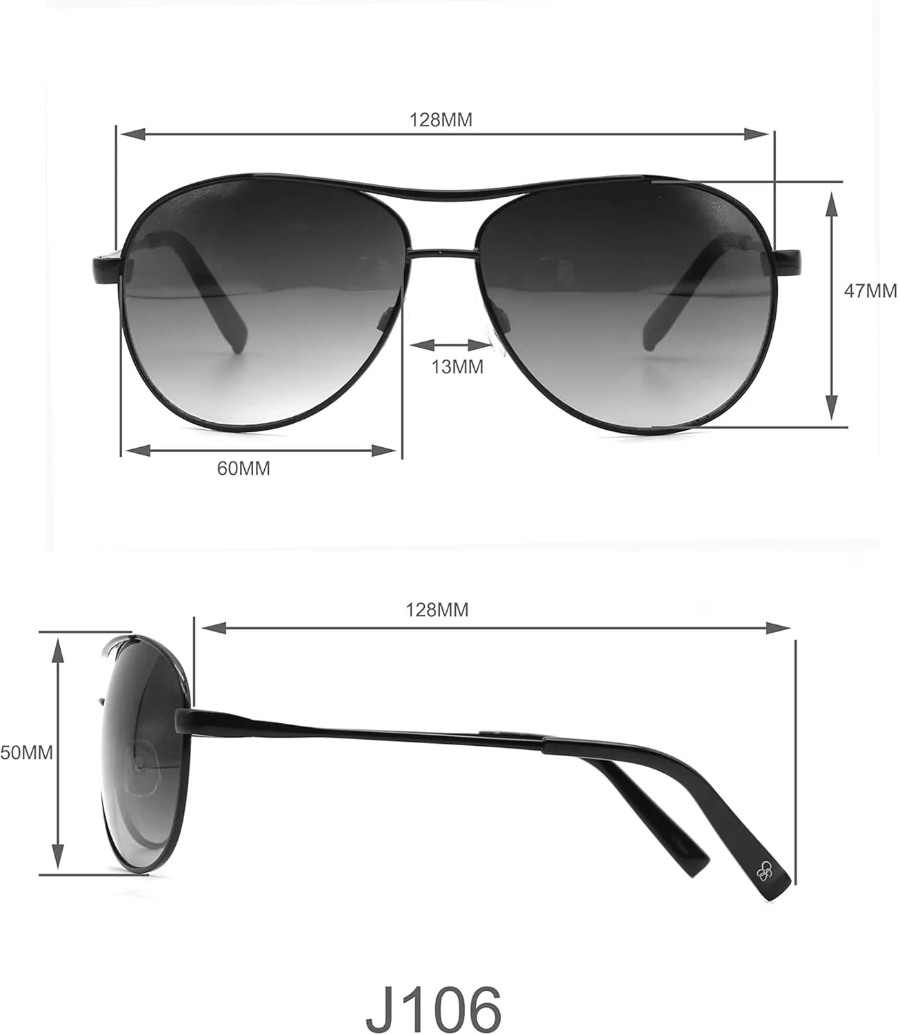 Jessica Simpson Women's J106 Iconic Metal Aviator Pilot Sunglasses with UV400 Protection
