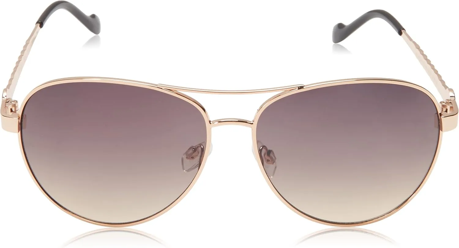 Jessica Simpson Women's J5702 Elegant Metal Aviator Pilot Sunglasses with UV400 Protection