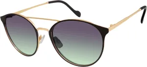 Jessica Simpson Women's J6222 Vintage Metal Round Sunglasses