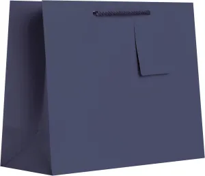 JILLSON & ROBERTS 6-Count Large 12.5" x 10" x 5" All-Occasion Gift Bags, Navy Matte
