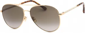 JIMMY CHOO Pilot Devan Sunglasses 06JHA Gold/Havana 59mm