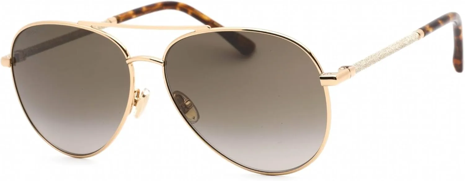 JIMMY CHOO Pilot Devan Sunglasses 06JHA Gold/Havana 59mm