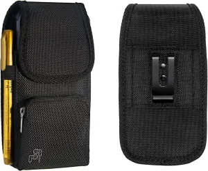 Jingzan iPhone Pouch, Magnetic Cover for iPhone 16/15/14 Plus/Pro Max, Case Included, Waist Bag with Zipper & Belt Clip