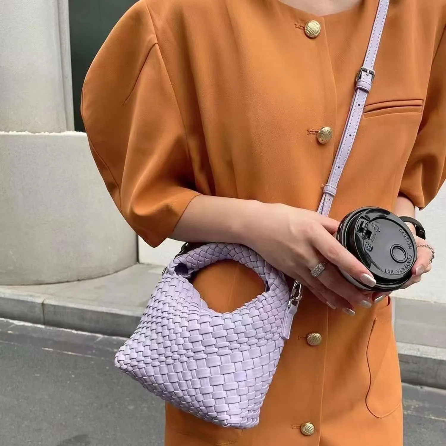 JINMANXUE Small Hand Woven Handbags for Women Shoulder Crossbody Bag Purses Cassual Top Handle Bags Hobo Curved Tote Bag