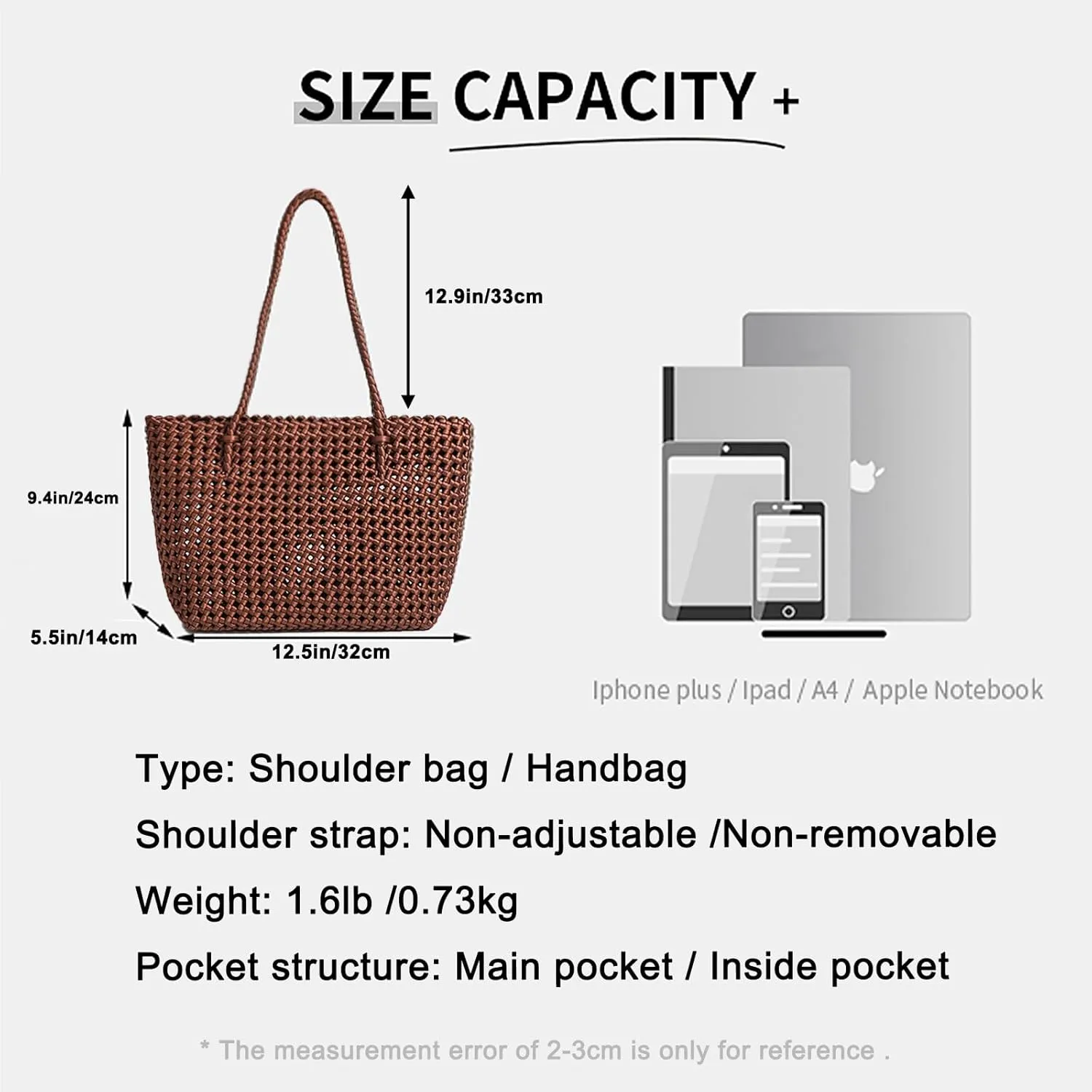 JINMANXUE Woven Tote Bag For Women,Travel Shoulder Bag, Large Hollow Beach Soft Satin Handbags Hand-woven Satchel Clutch