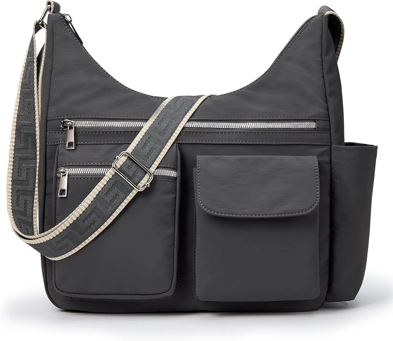 KALIDI Nylon Crossbody Bags for Women Trendy Cross Body Purse with Multiple Pockets For Ladies Casual Work Travel