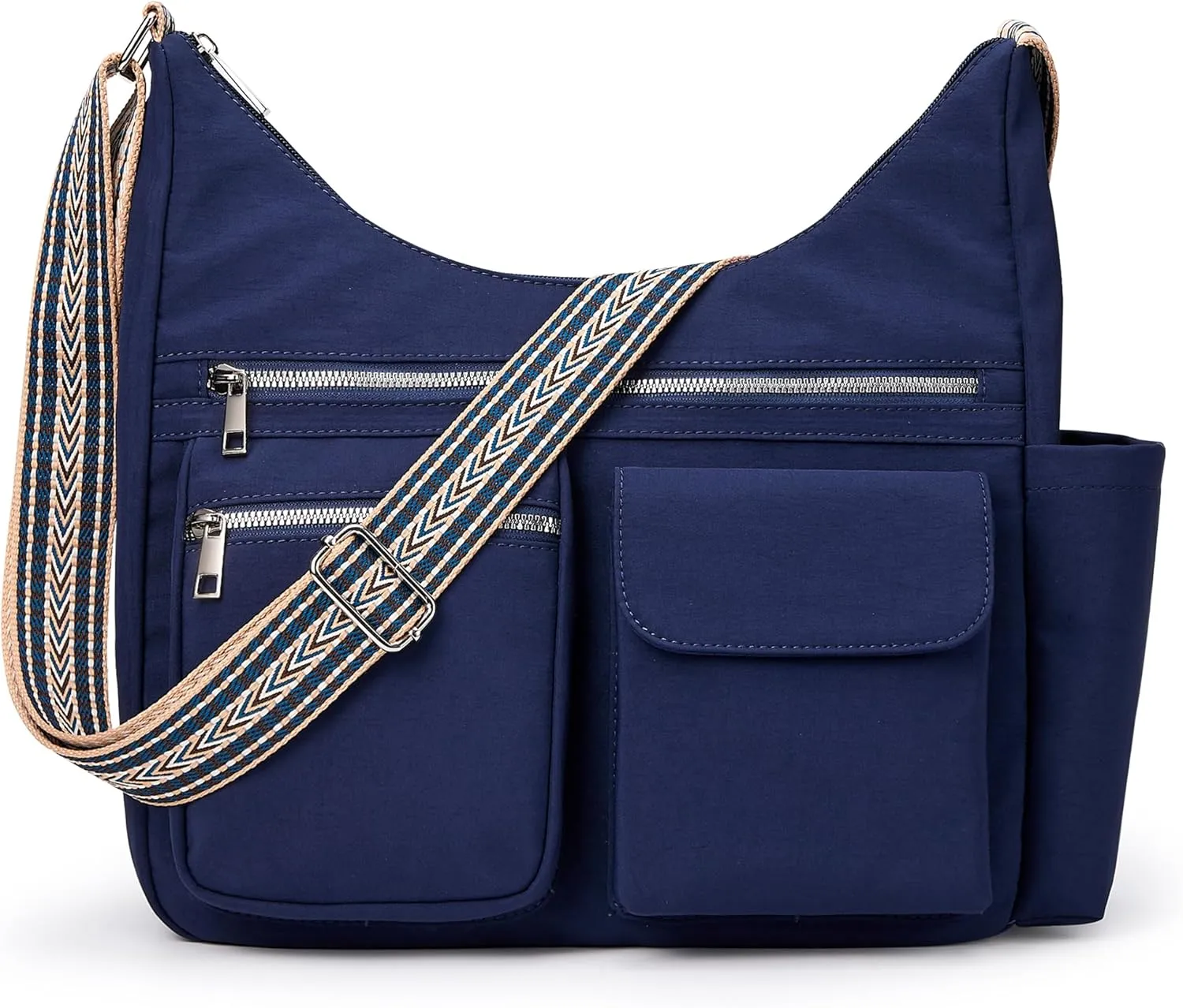 KALIDI Nylon Crossbody Bags for Women Trendy Cross Body Purse with Multiple Pockets For Ladies Casual Work Travel