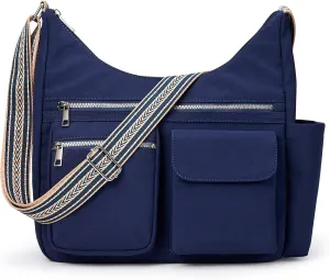 KALIDI Nylon Crossbody Bags for Women Trendy Cross Body Purse with Multiple Pockets For Ladies Casual Work Travel