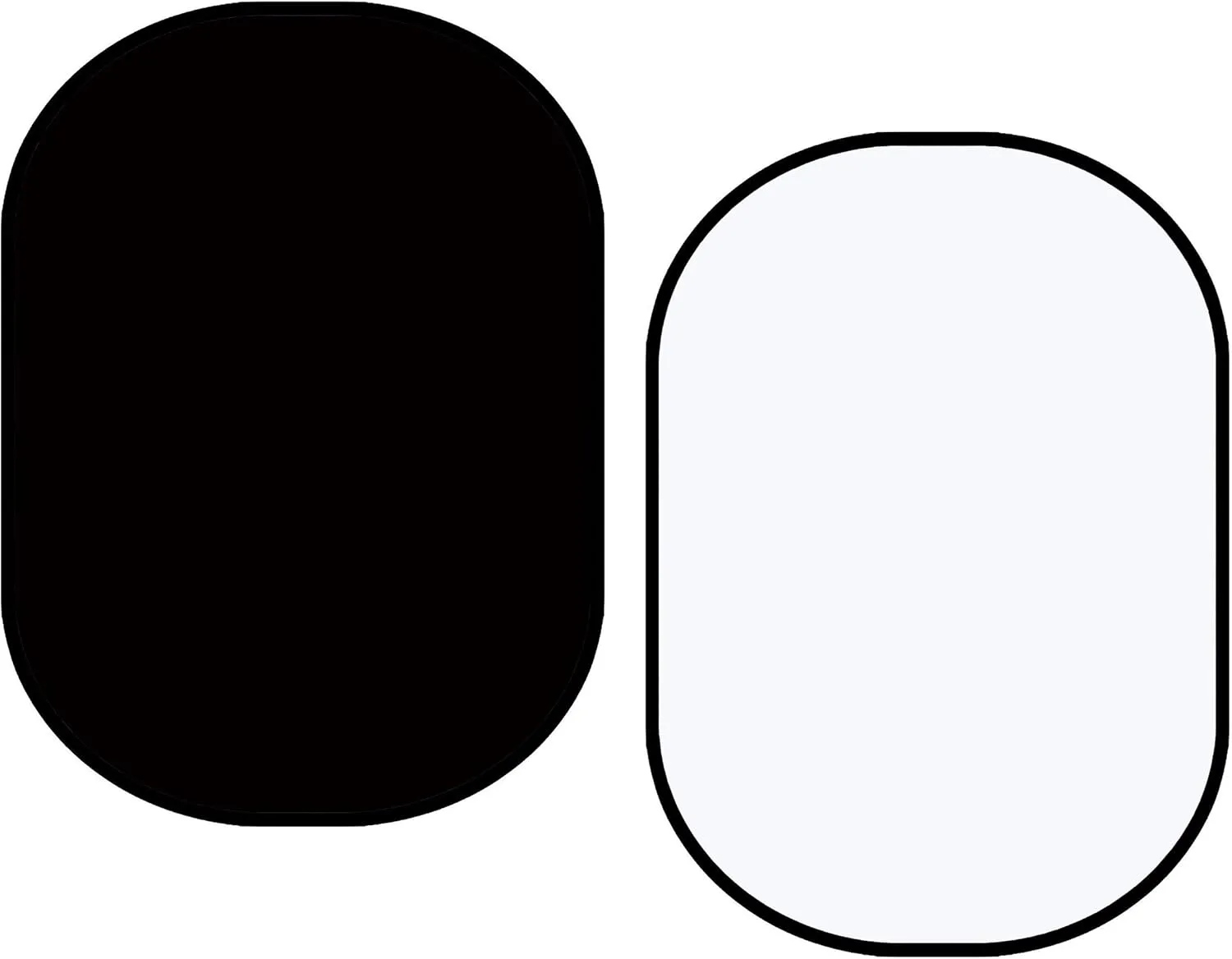 Kate Black White Collapsible Backdrop Pop up Background Foldable Backdrop, for Portrait Photography, for Video Conference, 5x6.5ft