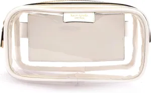kate spade new york Women's Leather Clear Belt Bag, Removable Zip Pouch for Hands-Free Carrying & Travel