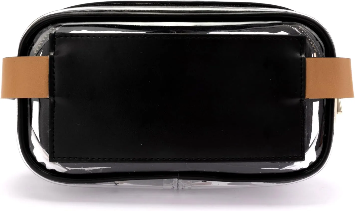 kate spade new york Women's Leather Clear Belt Bag, Removable Zip Pouch for Hands-Free Carrying & Travel