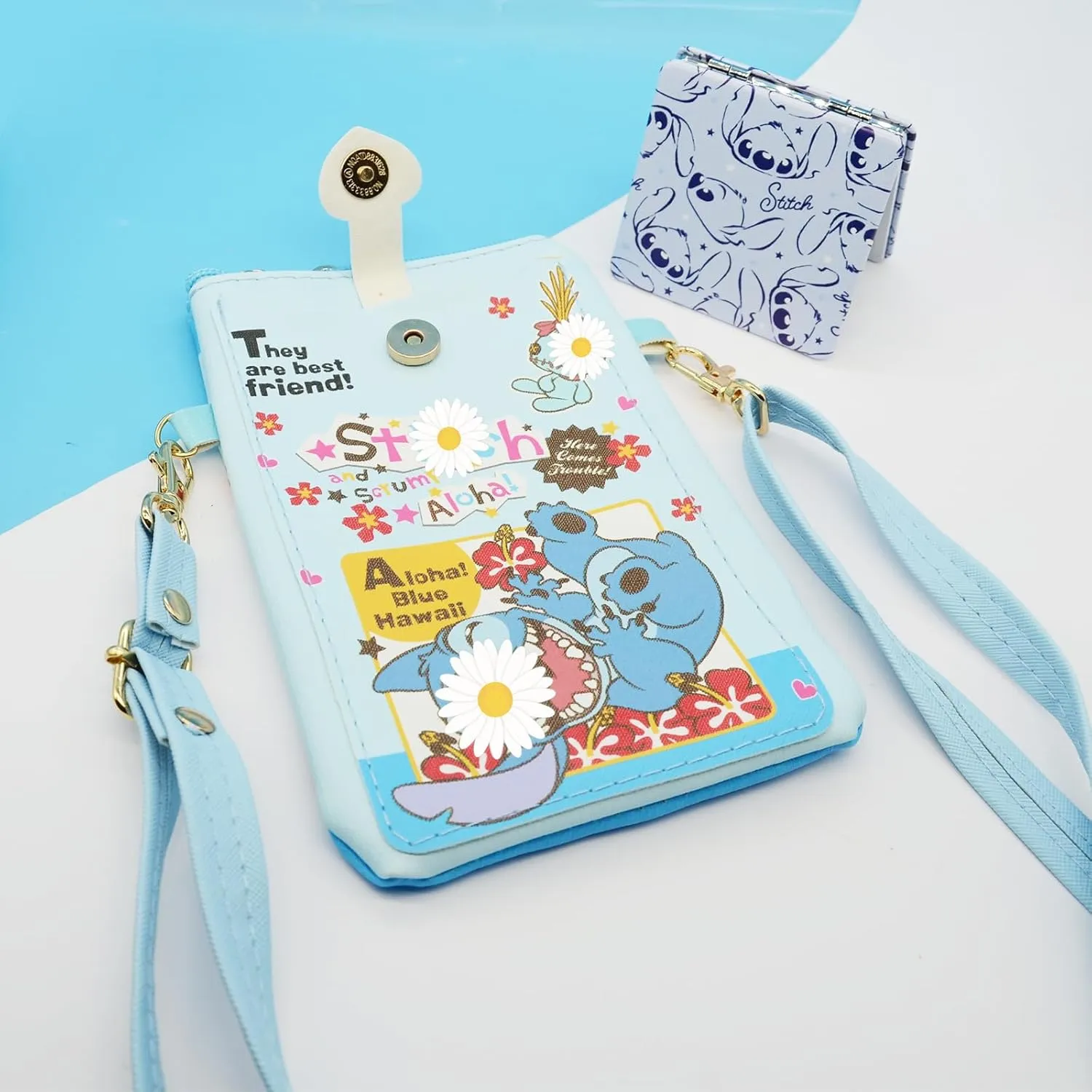 Kawaii Small Crossbody Cell Phone Purse, Cartoon Phone Bag, Cell Phone Wallet Shoulder Bag with Credit Card