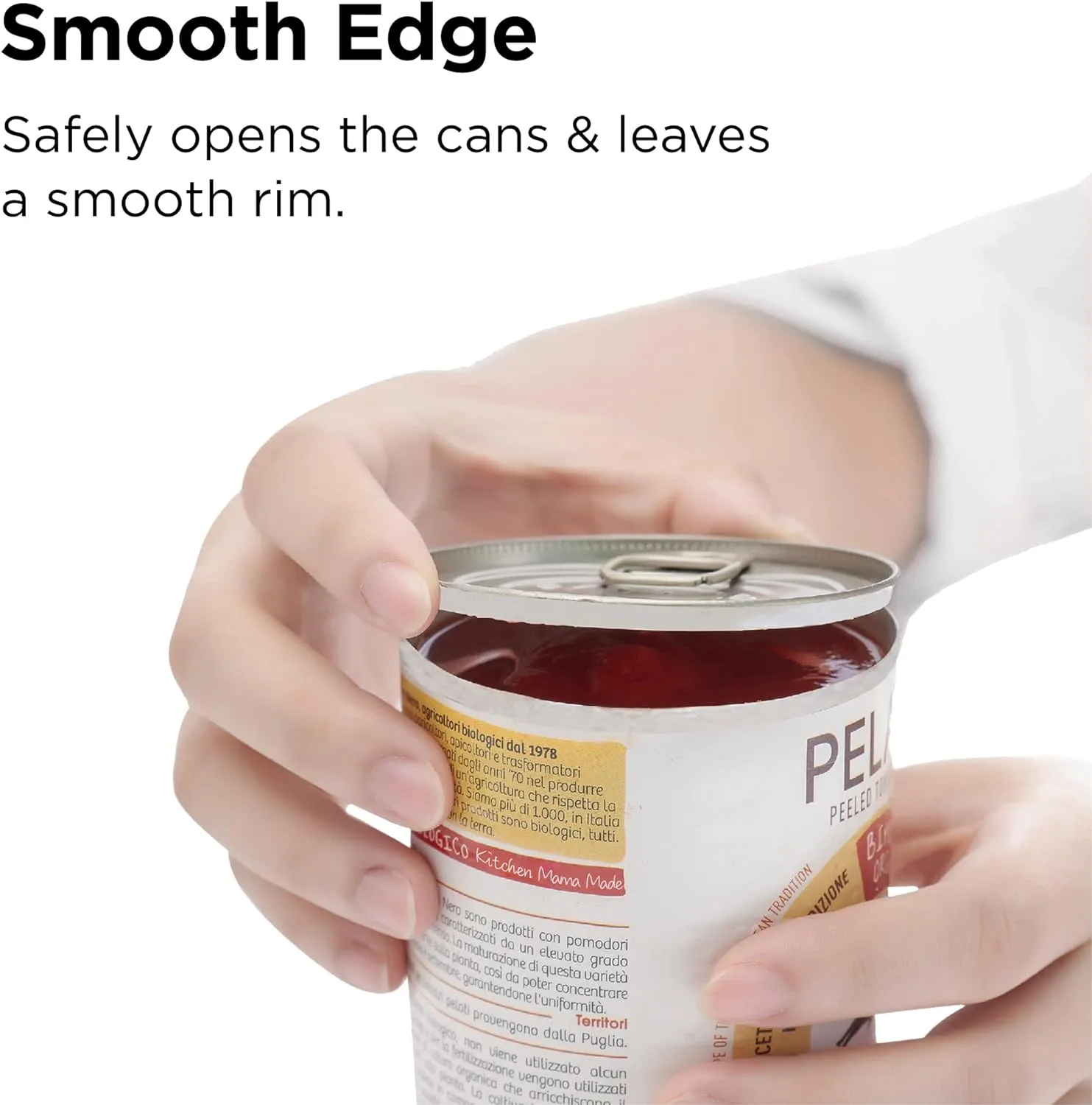 Kitchen Mama Auto 2.0 Electric Can Opener: Refined Blade Opens Almost Any Cans - Automatic, Hands Free, Smooth Edge, Food-Safe, Battery Operated, YES YOU CAN (Red)
