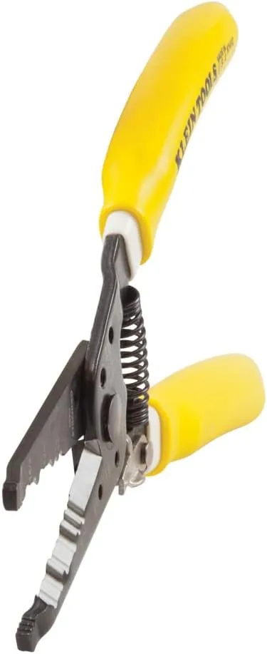 Klein Tools K1412 Wire Cutter / Stripper, Made in USA, Dual NM Cable Stripper and Cutter for Solid Copper, Strips 12 and 14 AWG