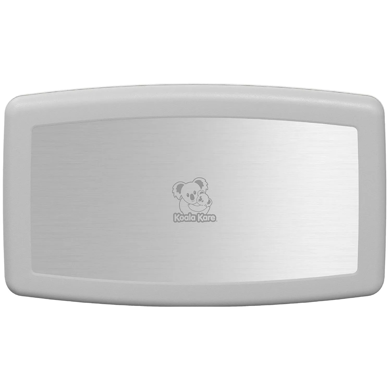 Koala Kare Surface-Mounted Horizontal Baby Changing Station with Stainless Steel Veneer, Model KB300-05SS (White Granite)
