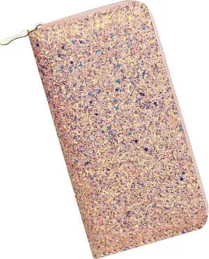 KUKOO Glitter Wallet for Women Shiny Long Phone Clutch Purse Ladies Card Holder