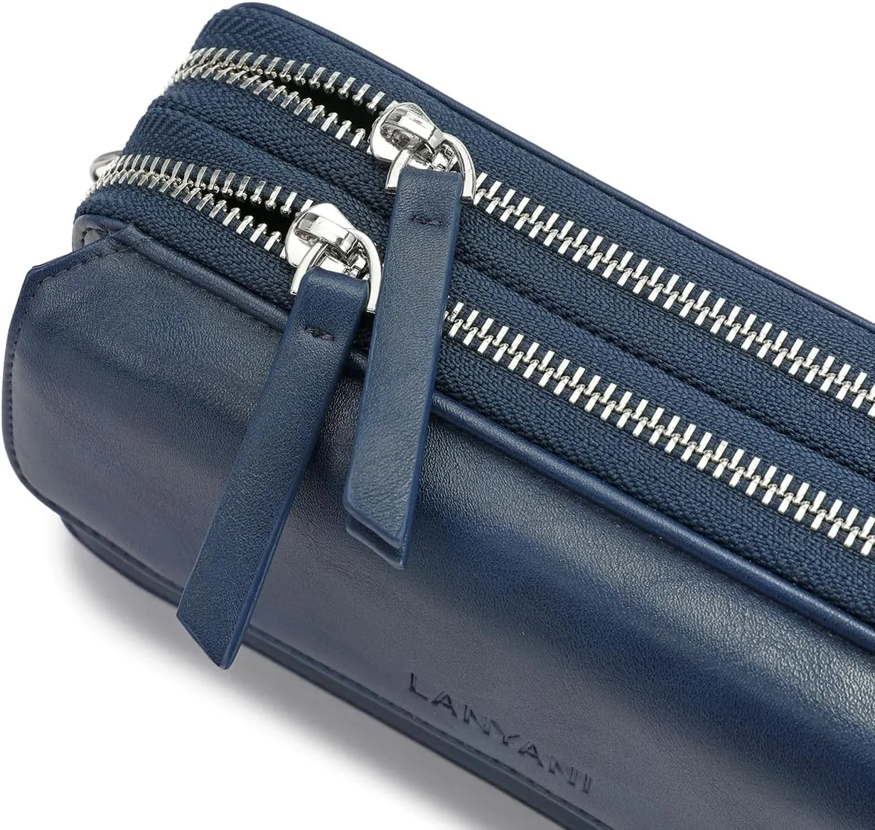 Lanyani RFID Crossbody Wallet Wristlet Purse with Phone Pocket For Women Vegan Leather