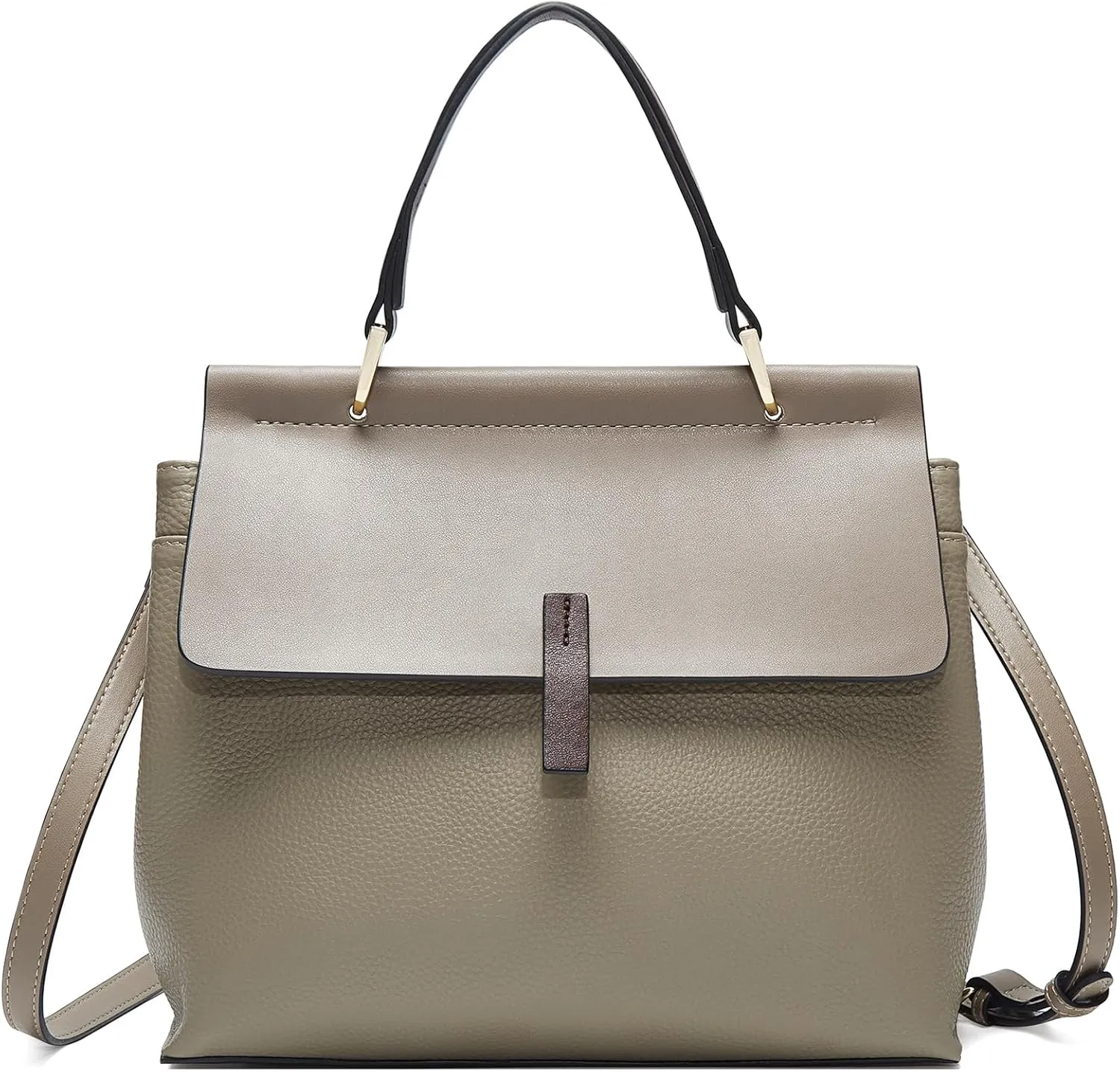 LAORENTOU Genuine Leather Shoulder Bag for Women Satchel Handbag Ladies Handle Purse Fashion Crossbody Bag
