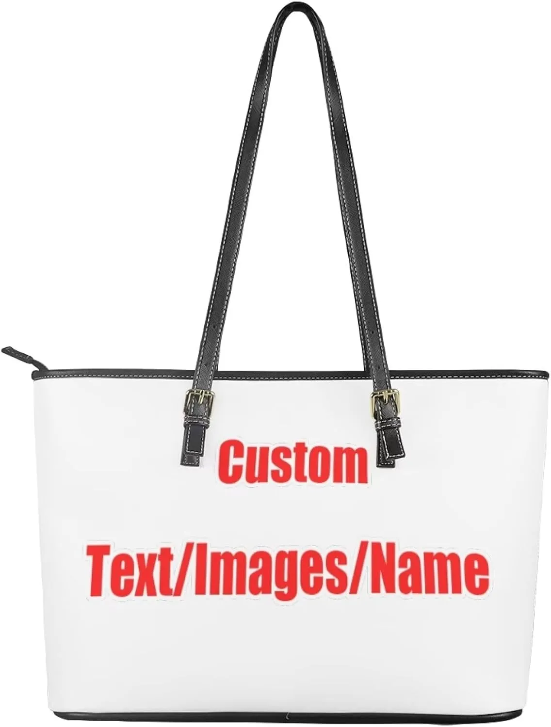 Large Tote Bag for Women Work with Zipper Pu Leather Ladies Saddle Bag Travel Handbag Waterproof Top Handle Purse