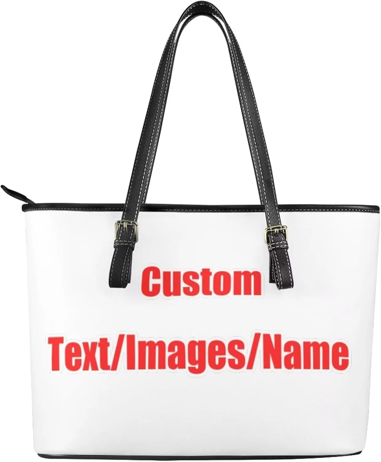 Large Tote Bag for Women Work with Zipper Pu Leather Ladies Saddle Bag Travel Handbag Waterproof Top Handle Purse