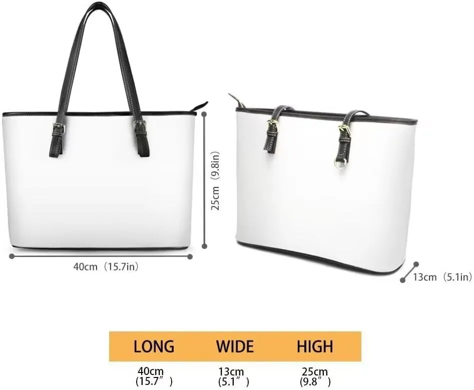Large Tote Bag for Women Work with Zipper Pu Leather Ladies Saddle Bag Travel Handbag Waterproof Top Handle Purse
