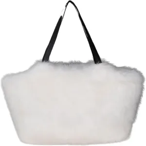 Large Winter Purse for Women Trendy 2024 Fluffy Tote Bag Fuzzy Large Tote Bag Faux Fur Crossbody Bag