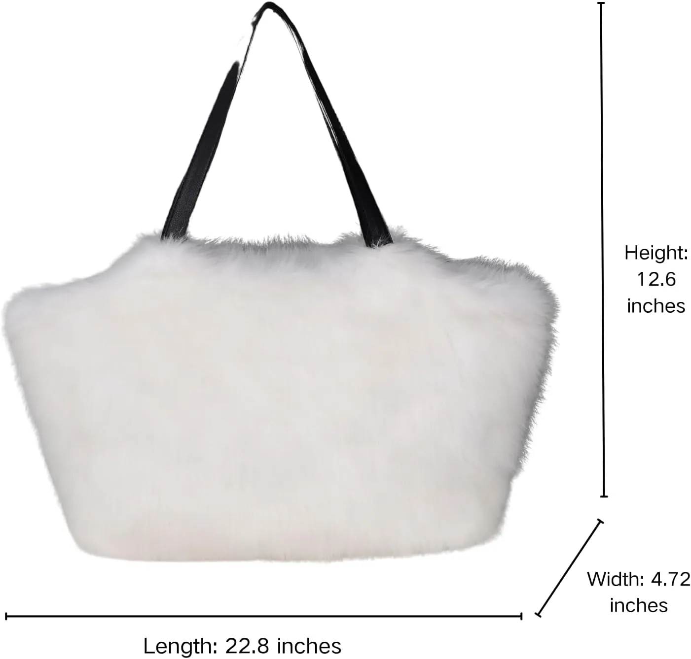 Large Winter Purse for Women Trendy 2024 Fluffy Tote Bag Fuzzy Large Tote Bag Faux Fur Crossbody Bag