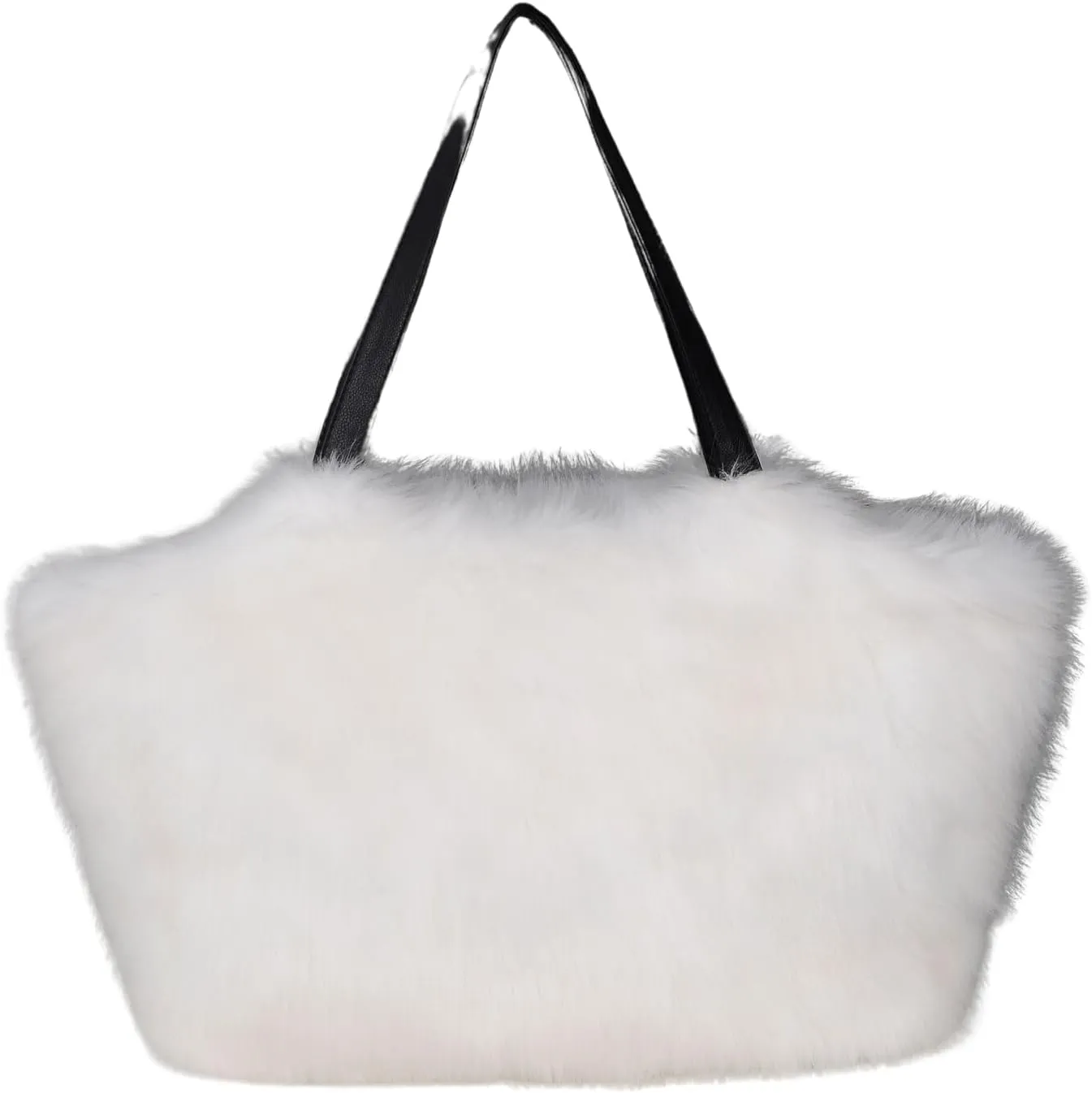 Large Winter Purse for Women Trendy 2024 Fluffy Tote Bag Fuzzy Large Tote Bag Faux Fur Crossbody Bag