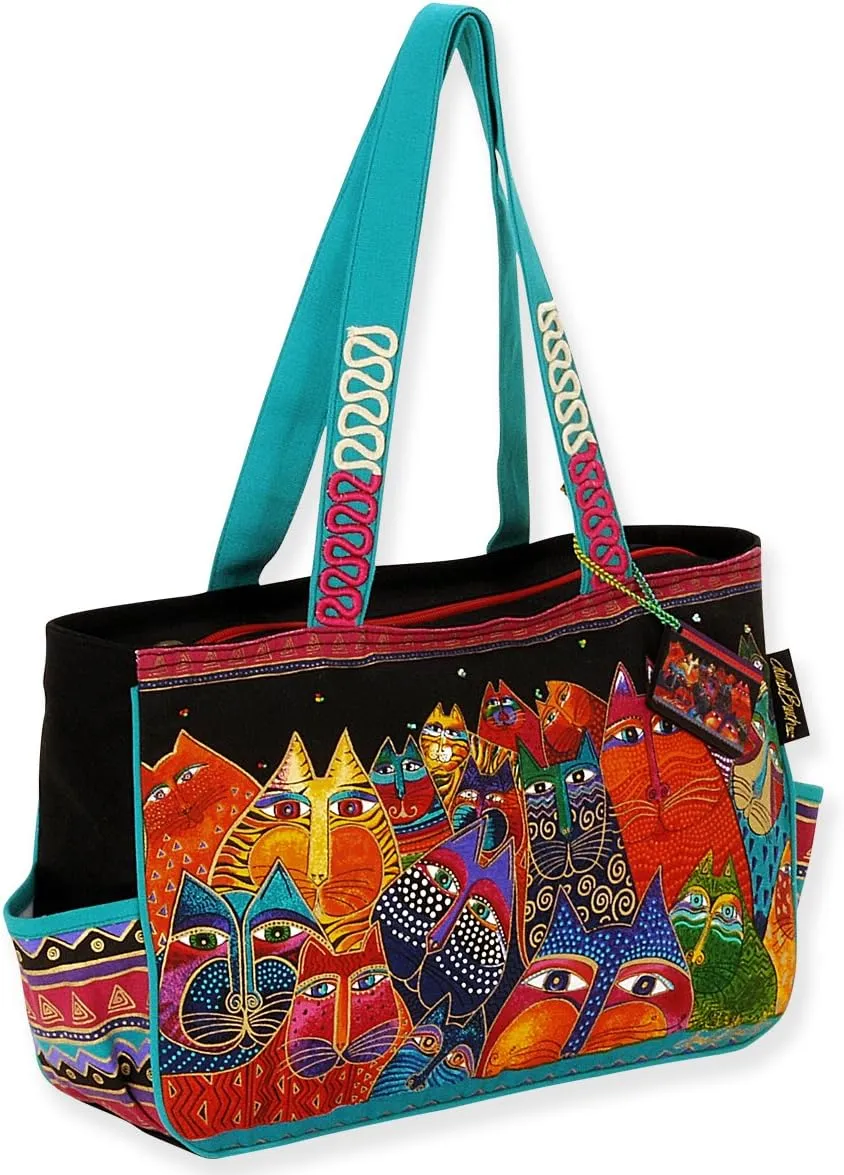 Laurel Burch Fantasticats Tote (Fantasticats) ,Multicolored, Medium