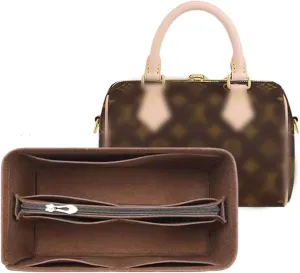 Lckaey Purse Inserts for Speedy 16 HandBag protective insert Tote Bag and hand bag protector, organizer insertY095Coffee-Mini