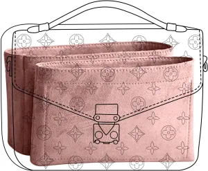 Lckaey Purse Organizer for pochette métis in All Departments inserts Pochette Tote handbag insert Y068-pink