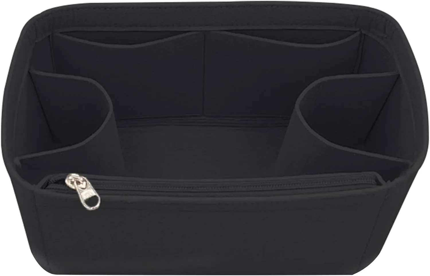 Lckaey Purse organizer inserts for rubber beach bag with Borg bag handbag organizers inserts Y015-black-M