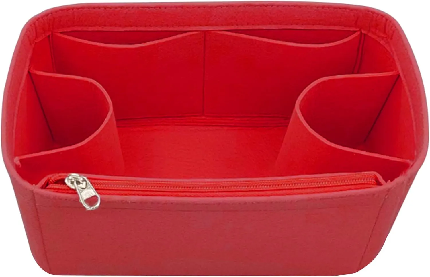 Lckaey Purse organizer inserts for rubber beach bag with Borg bag handbags felt organizers Y015-red-L