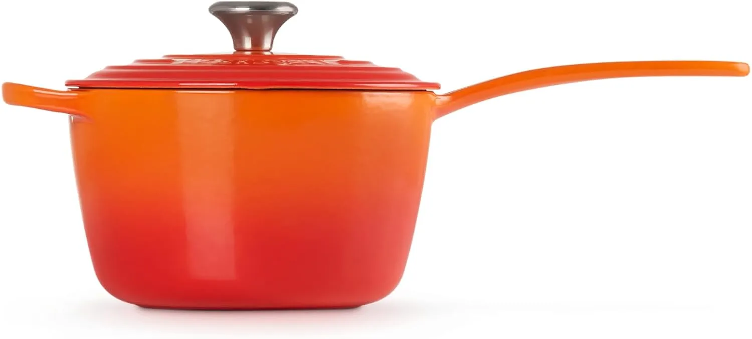 Le Creuset Enameled Cast Iron Signature Saucepan, 2.25 qt., Flame