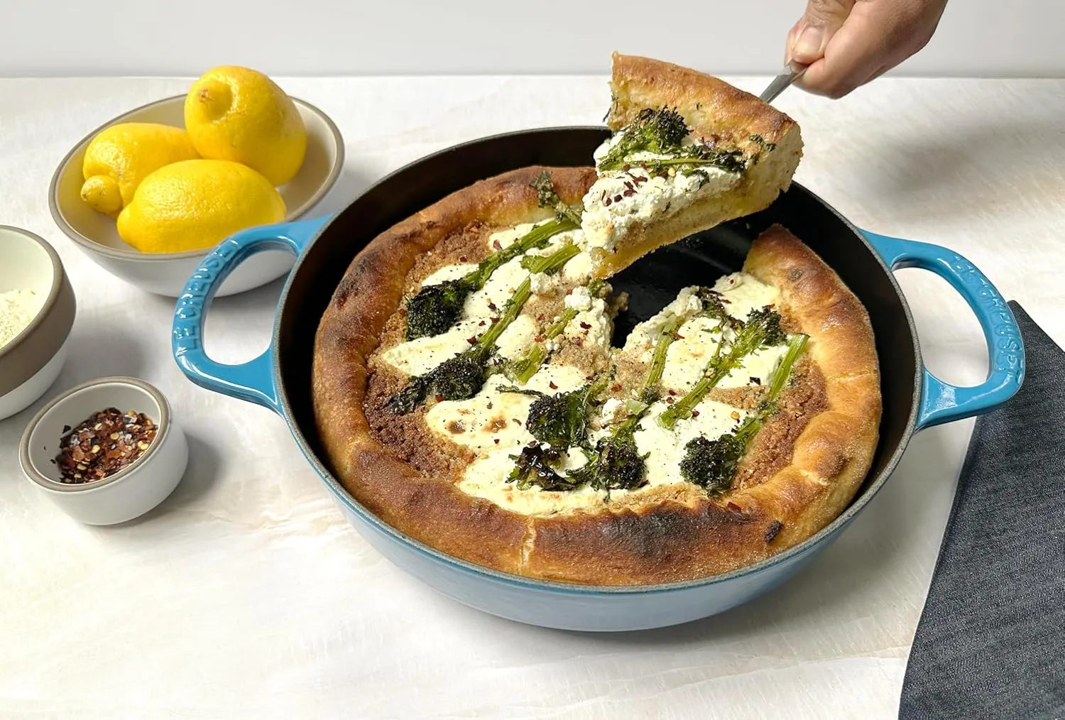 Le Creuset Signature Cast Iron Everyday Pan, 11", Sea Salt
